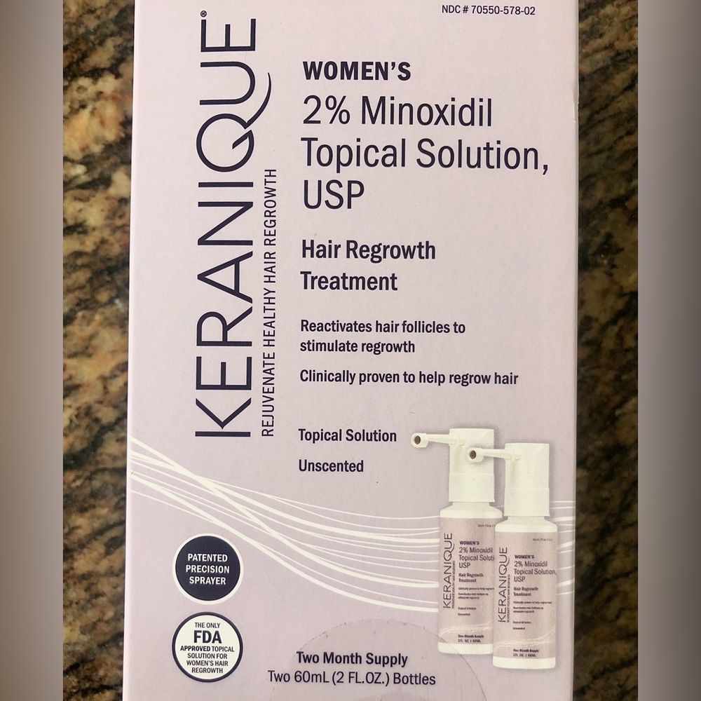 Keranique Women's 2% Minoxidil Hair Regrowth Treatment - White